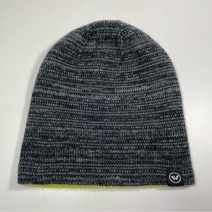Accessory Innovations Reversible Heather Gray/neon yellow Beanie